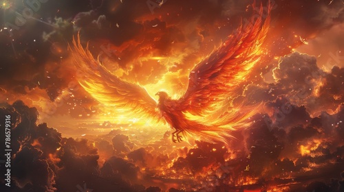Rebirth of the Phoenix: Fantasy Concept Art Illustration