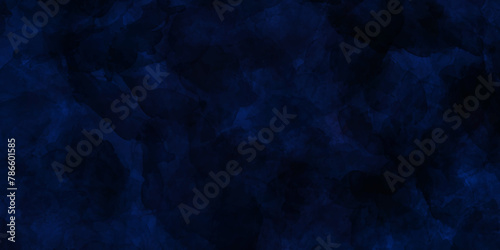 Abstract dark blue fantasy watercolor background texture .splash acrylic dark blue background .banner for wallpaper .watercolor wash aqua painted texture .abstract hand paint with stain backdrop .