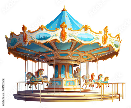 PNG Merry go round in school carousel horse fun