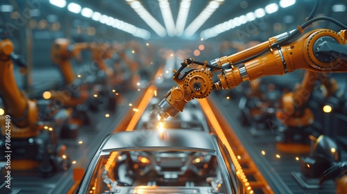 Robotic arm car manufacturing
