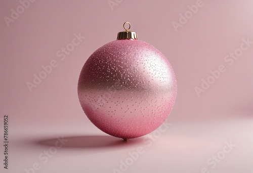 pink christmas ball in bright colours 