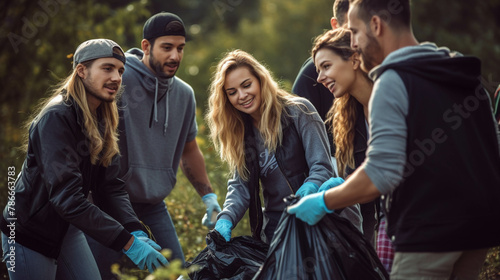 A group of coworkers decides to participate in a community cleanup day, making a positive impact on the local environment. 