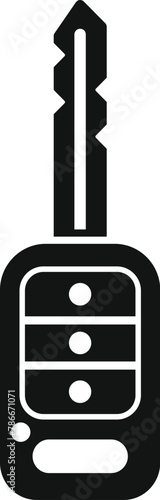 Alert smart key icon simple vector. Access start. Code caution service