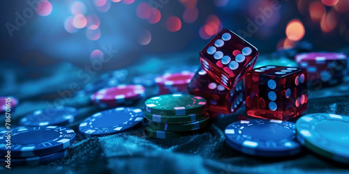 casino background with dice 