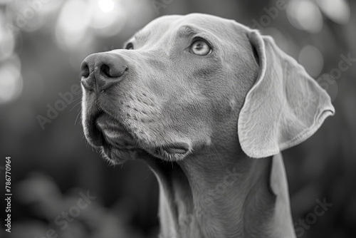 portrait of weimaraner breed dog