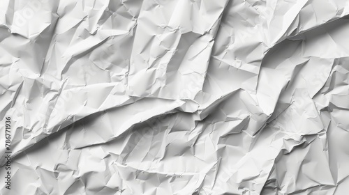 Texture of crumpled white paper for background