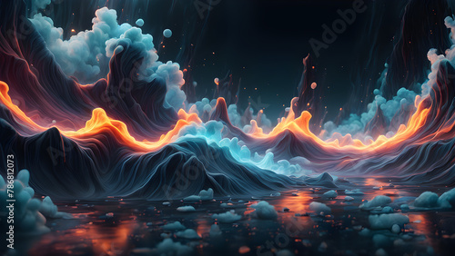 Digital abstract wallpaper for background