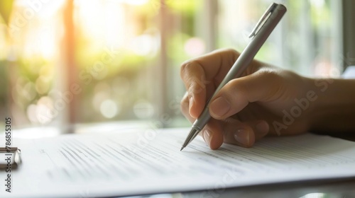 A person holding a pen and signing documents to initiate funding for investment and marketing projects. 