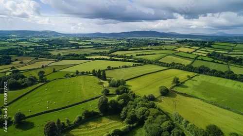 Aerial view of rural .
