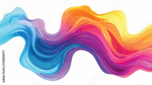 Cool background with vibrant waves of color. flat vector