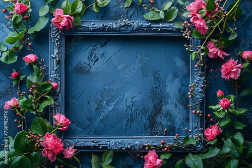 A somber frame for a condolence card on a black background.