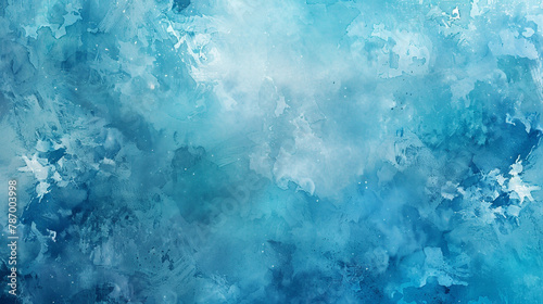 Immerse yourself in the gentle allure of a watercolor texture painted in soothing turquoise blue tones, skillfully brought to life by Generative AI. 