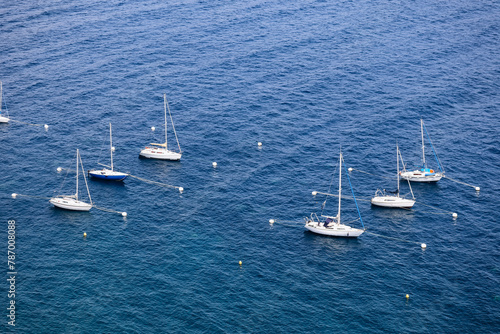 Boats in the harbor of Villefranche sur Mer, French Riviera