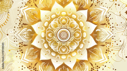 Golden mandala template vector illustration for wallpaper