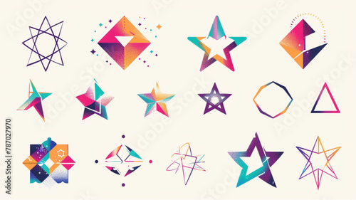 star sparkle bling abstract tattoo shapes
