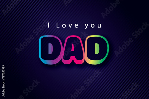 Fathers Day 3d editable text effect 