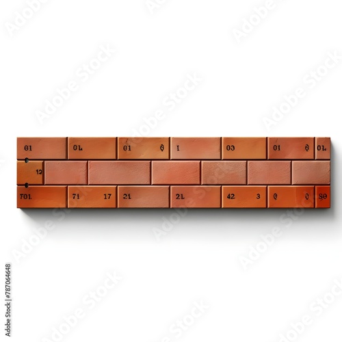 ruler bricklaying flat color