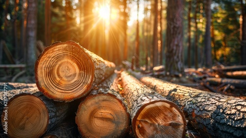 wood log house cutting down trees