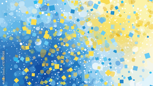 Light blue yellow vector template with crystals circl