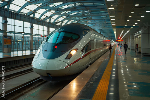 Modern high speed train 