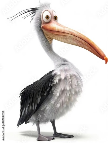 illustration of a pelican isolated on a white background