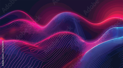 Abstract red blue gradient geometric background. Neon