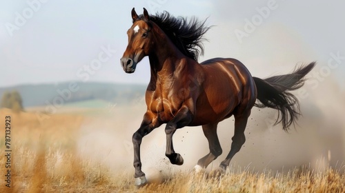 Beautiful horse running wallpaper image background