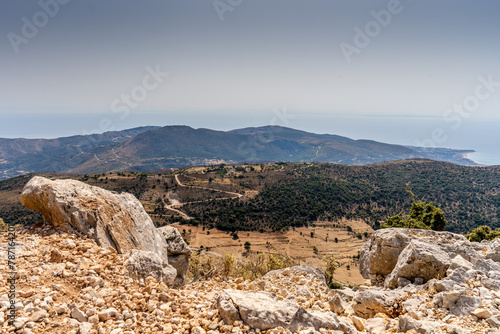 Views of the Mediterranean Sea from the cliffs on the Greek island of Cephalonia