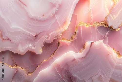 Pastel agate beauty, soft rose marble, gold accents, liquid texture harmony