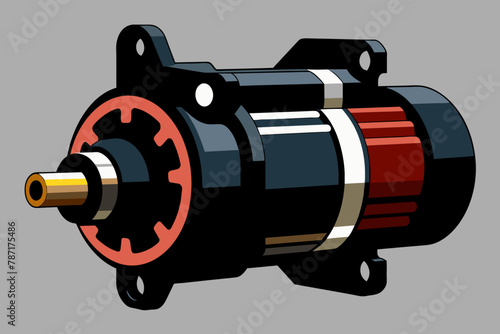 starter motor vector illustration