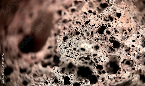 Macro Photograph Piece Porous Rock With Texture 3