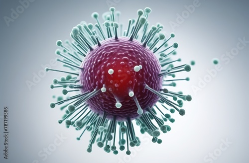 Virus on a light background.