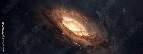Spiral Milky way galaxy and millions of stars with space background.