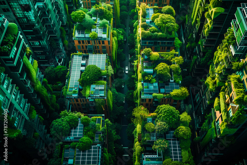 The Green City - a city where the buildings have gardens that grow vertically all around them. 