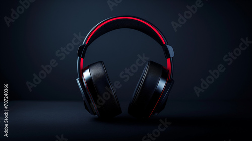 Experience the Power of Sound with Our Sleek Red-Illuminated, High-Performance Headphones