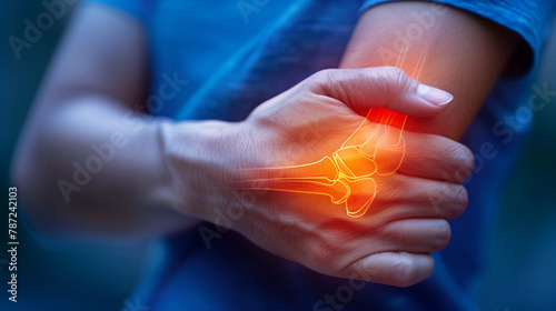Athlete Injuries. Tennis elbow. A tennis player suffered a hand injury during a game