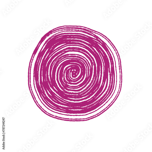 Różowe koło, malowane na przezroczystym tle, element dekoracyjny