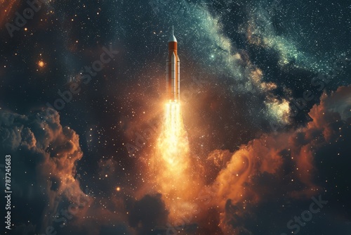 Rocket launch into space
