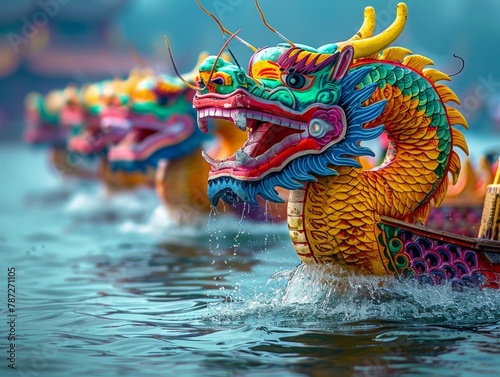 Dragon Boat Festival colorful races