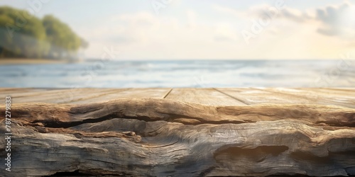 The aged texture of a wooden pier invites the viewer to an ocean horizon, prompting reflections on journeys and time