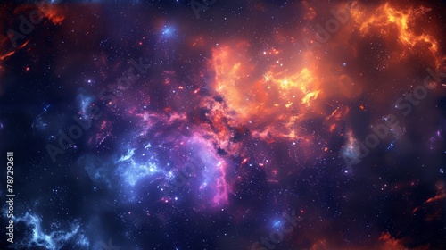 Vibrant Space Nebula: Supernova Background Image