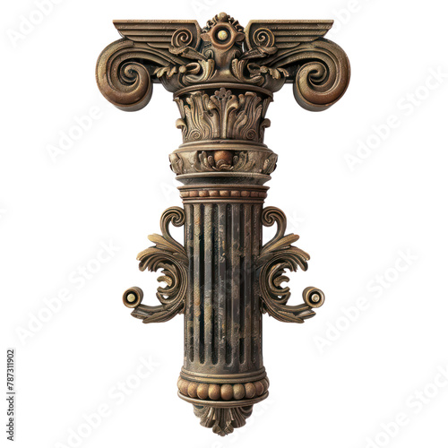 Fasces of Roman Art isolated on transparent png.