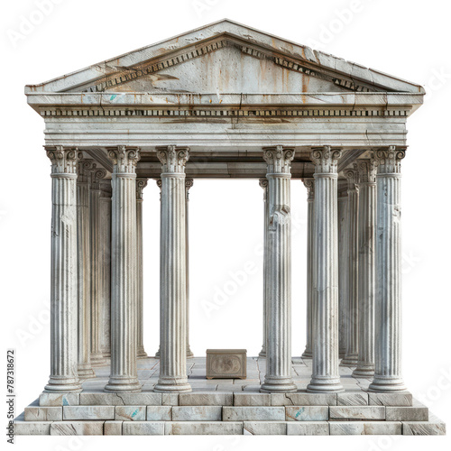 Roman Temple of Roman Art isolated on transparent png.