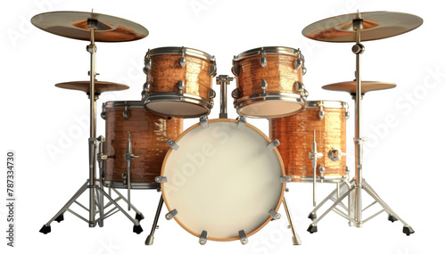a drum set with a white drum and a silver drum. transparent background png