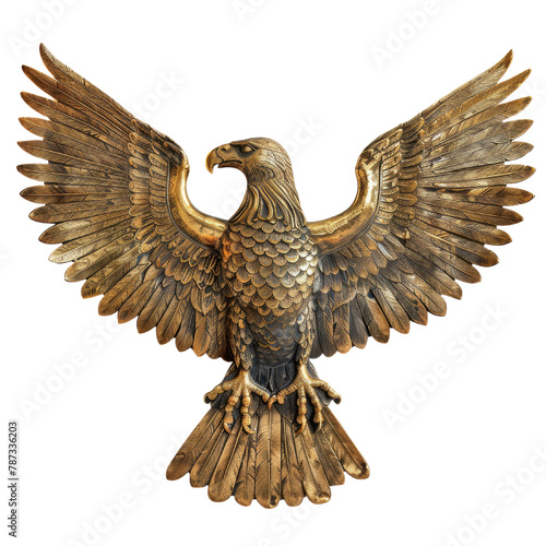 Palaiologos Eagle of Byzentine Art isolated on transparent png.