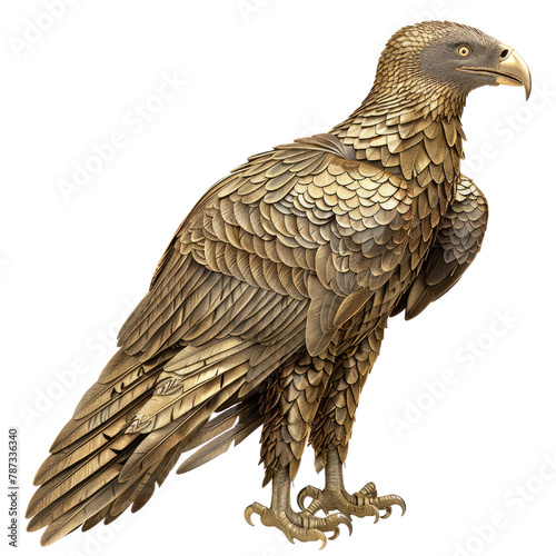 Palaiologos Eagle of Byzentine Art isolated on transparent png.