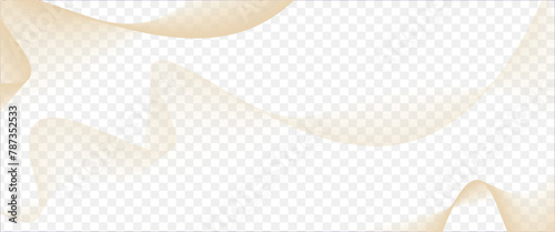 Abstract vector wavy lines flowing gold gradient color smooth curve on transparent background in luxury concept.vector