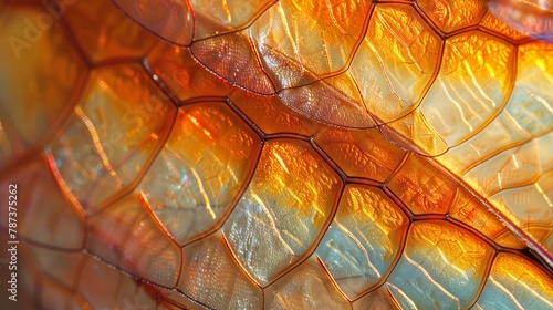 Insect Wings: A detailed photo of a bees wing