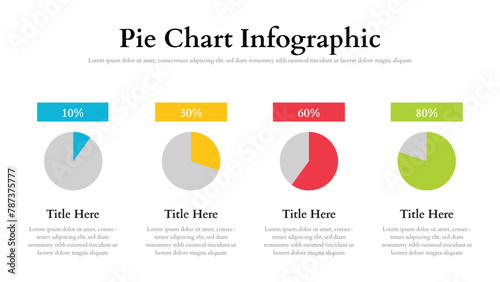 Pie Chart infographic presentation layout fully editable.
