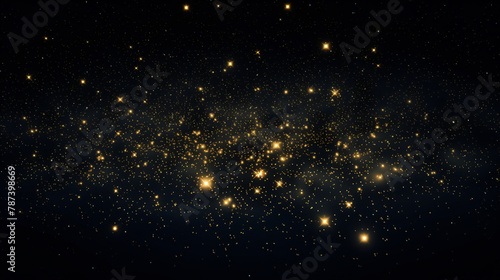 Night starry skies with twinkling and blinking star